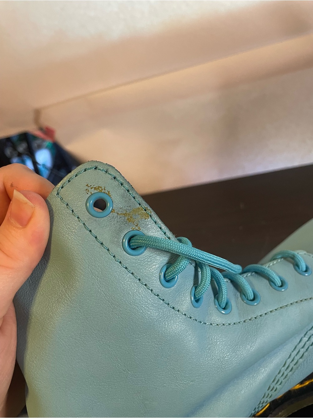 Dr Martens Pascal Pastel Blue Lace-Up Combat Boots - Women's - Picture 9 of 11